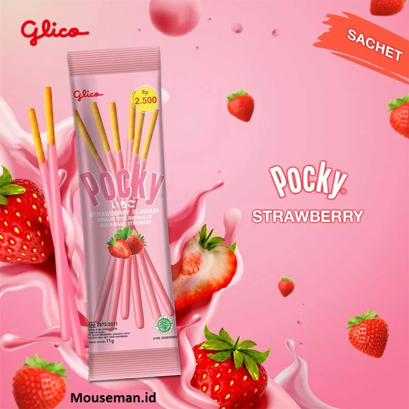 

POCKY STRAWBERRY Biskuit Stik Rasa Stroberi 11gr