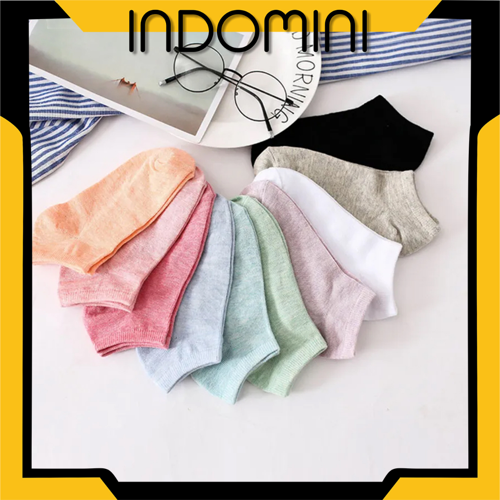 INDOMINI Kaos Kaki Pria Polos / Kaos Kaki Pria / Kaos Kaki Pendek KK155