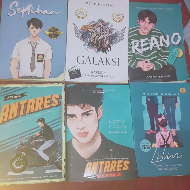 (ready)preloved novel septihan galaksi reano lilin antares