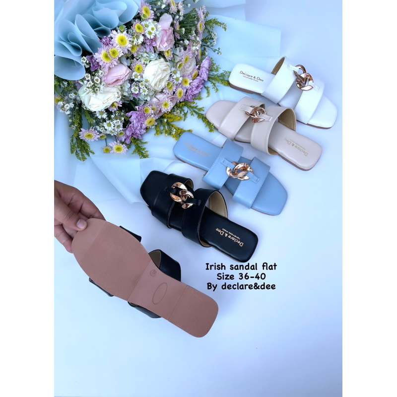 DECLARE&amp;DEE IRISH SANDAL FLAT WANITA MEWAH