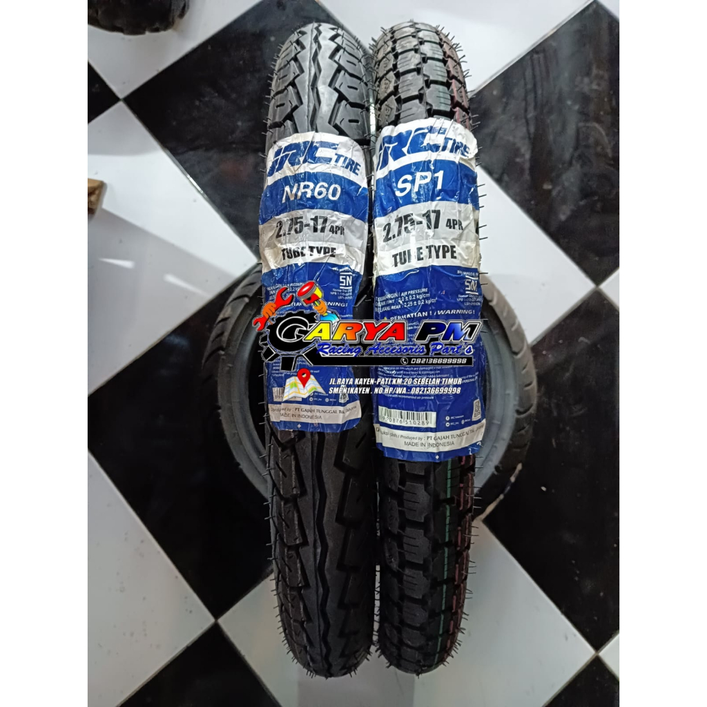BAN LUAR MOTOR IRC NR60 275-17 ATAU 80/90-17 TUBE TYPE MOTOR BEBEK SUPRA X 125 KARISMA
