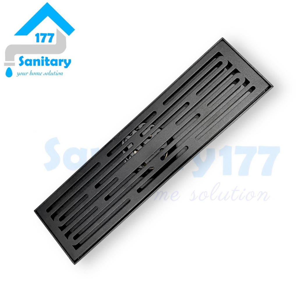 Saringan got Panjang 20cm 30cm stainless 304 HITAM garis-floor drain pembuangan air mandi black anti bau anti tikus drainer