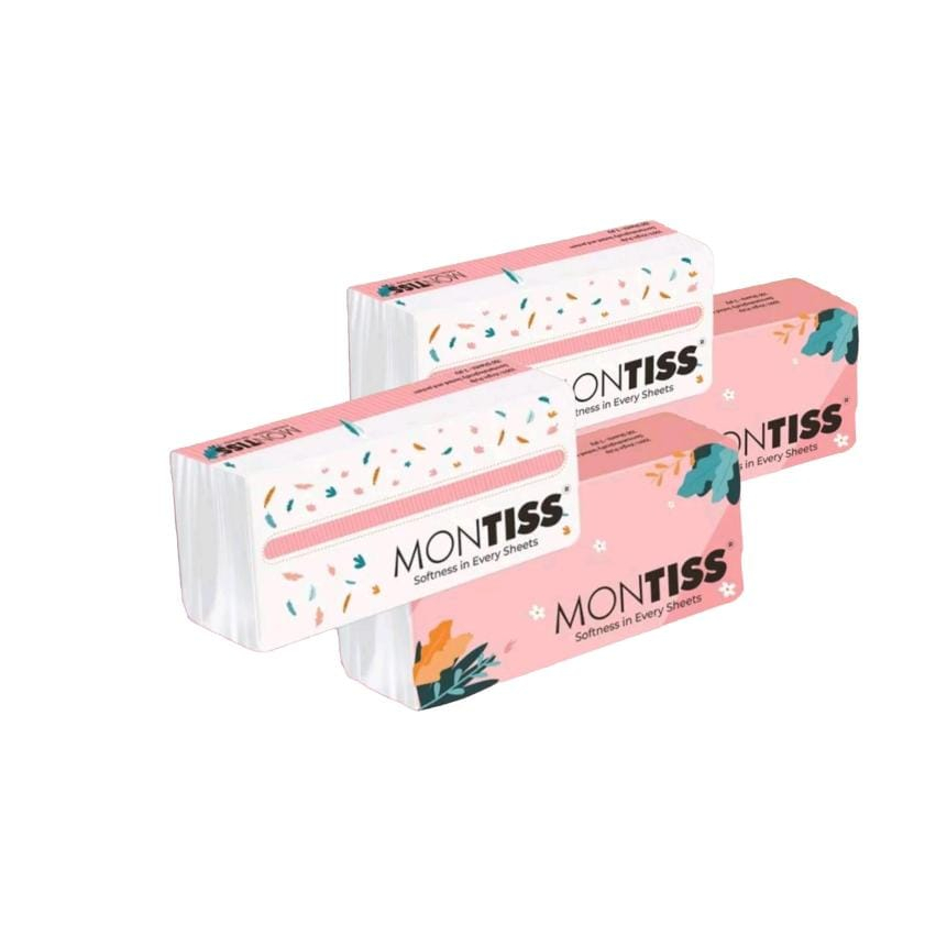 4 pack tisu montiss 150s montiss facial tissue 150s