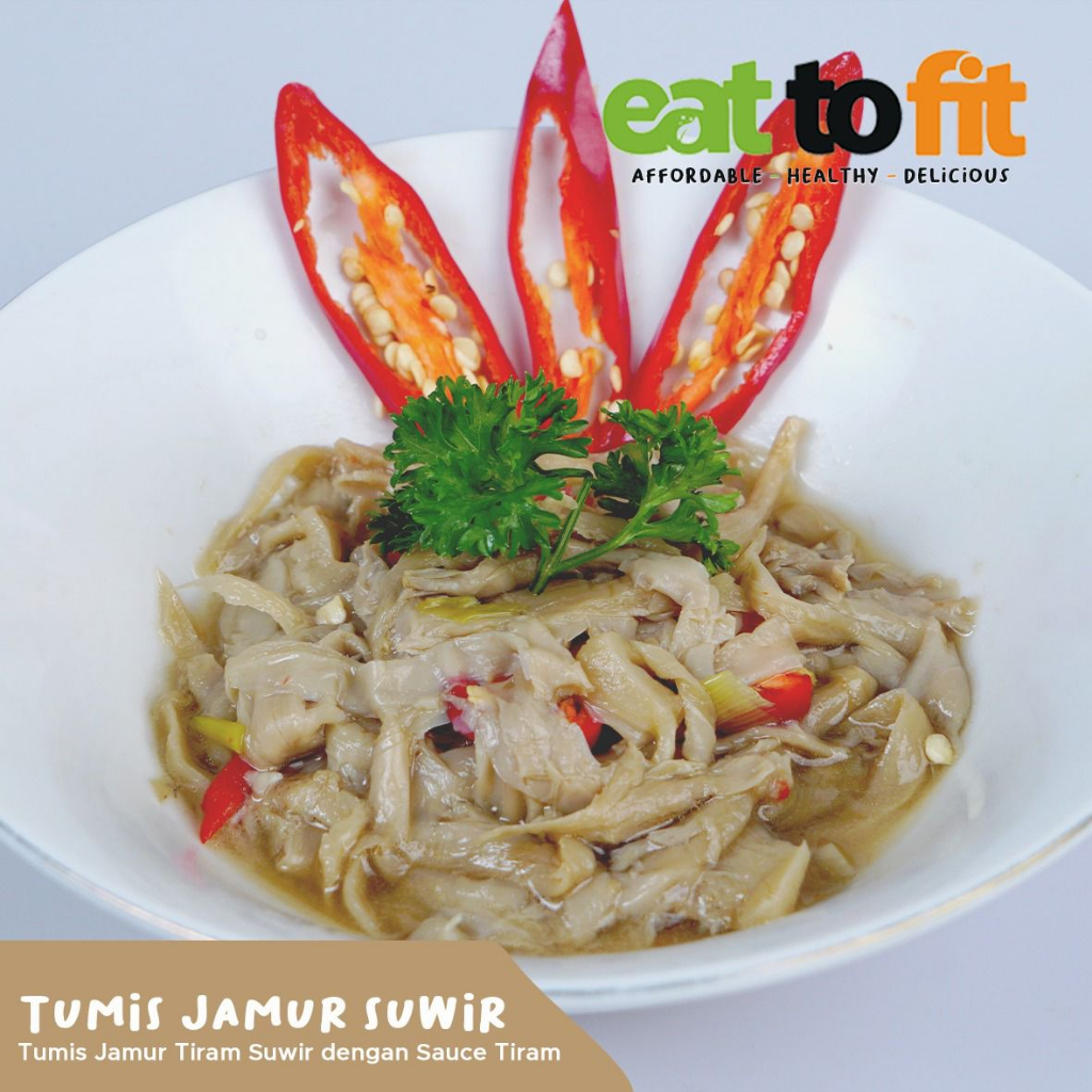 Tumis Jamur Suwir Frozen Food Makanan Sehat Eat To Fit - 100gr