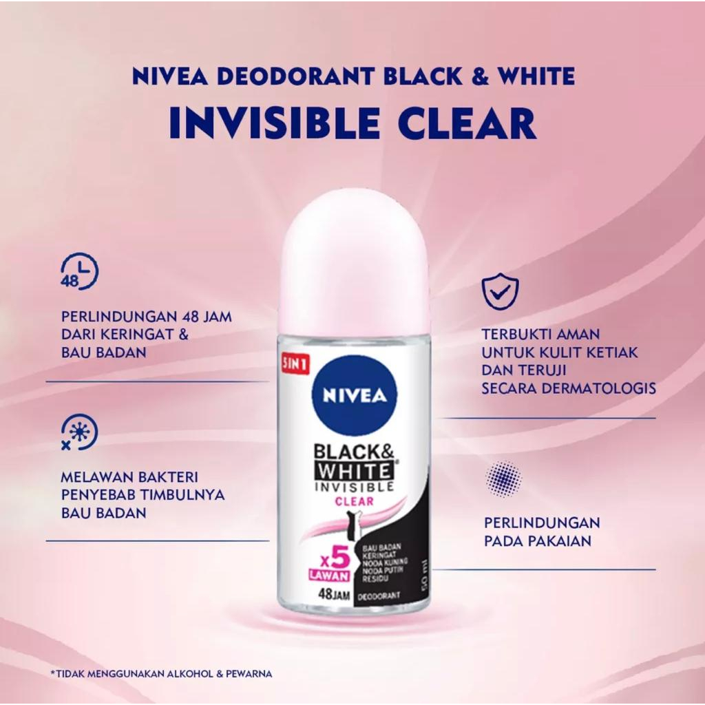 NIVEA Deodorant Full Series Roll On | 25 | 50 | Men | Women | Hijab Deodoran