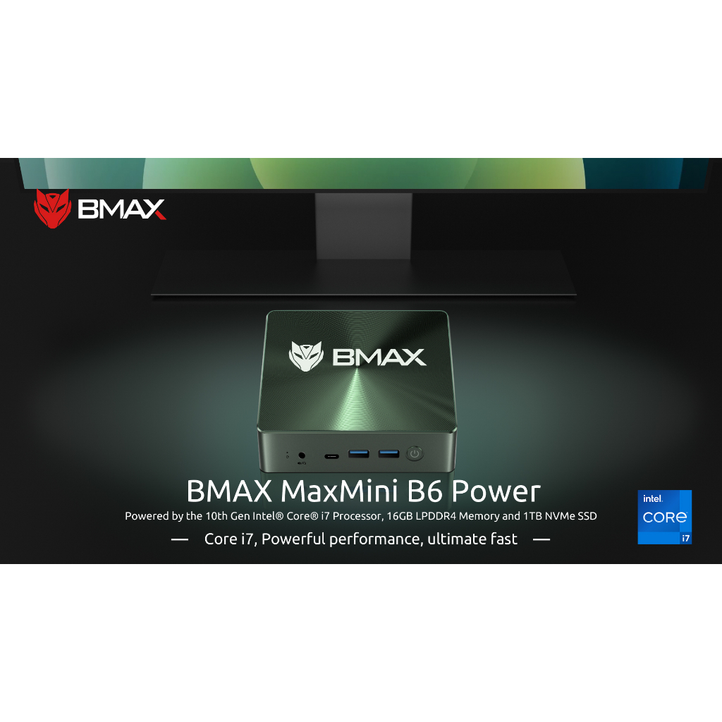 Mini PC BMAX B6 POWER Intel Core i7 1060NG7 16/1TB NVMe HDMI USB TYPE-C Windows 11 Pro