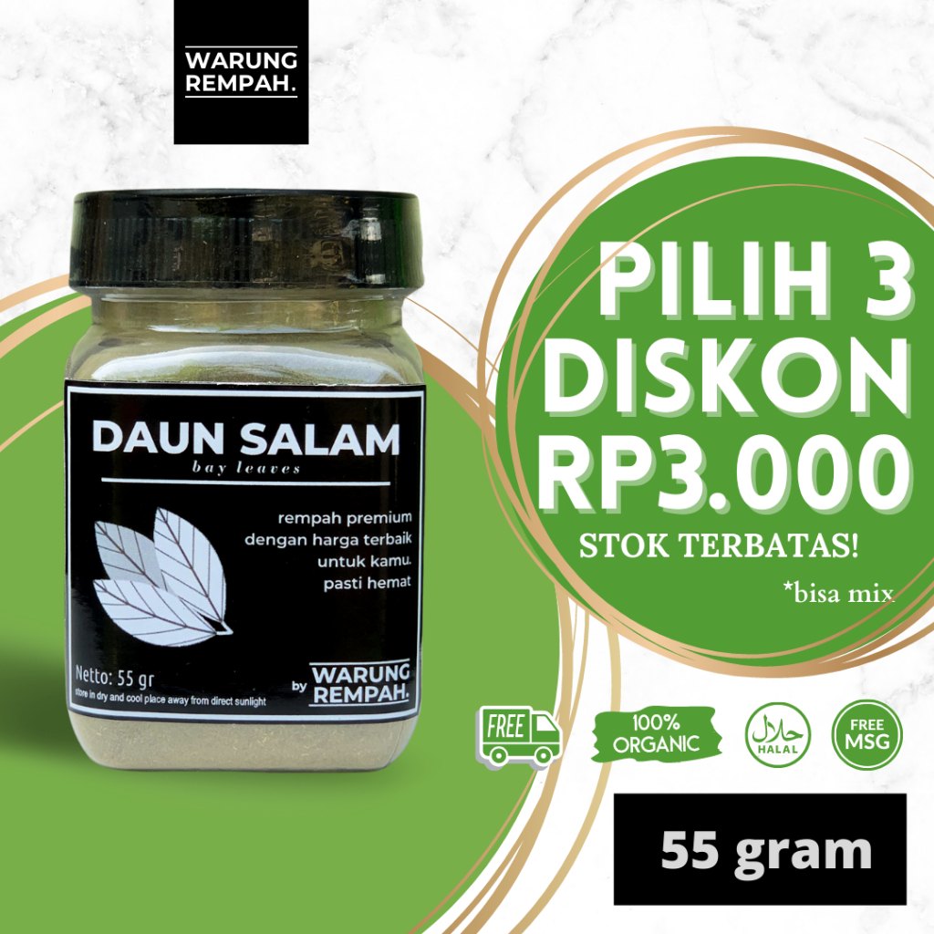 

Daun Salam Bubuk Asli Bayleaf Powder