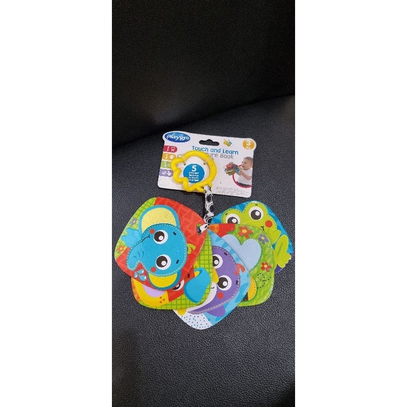 touch n learn texture book playgro/ buku tekstur bayi