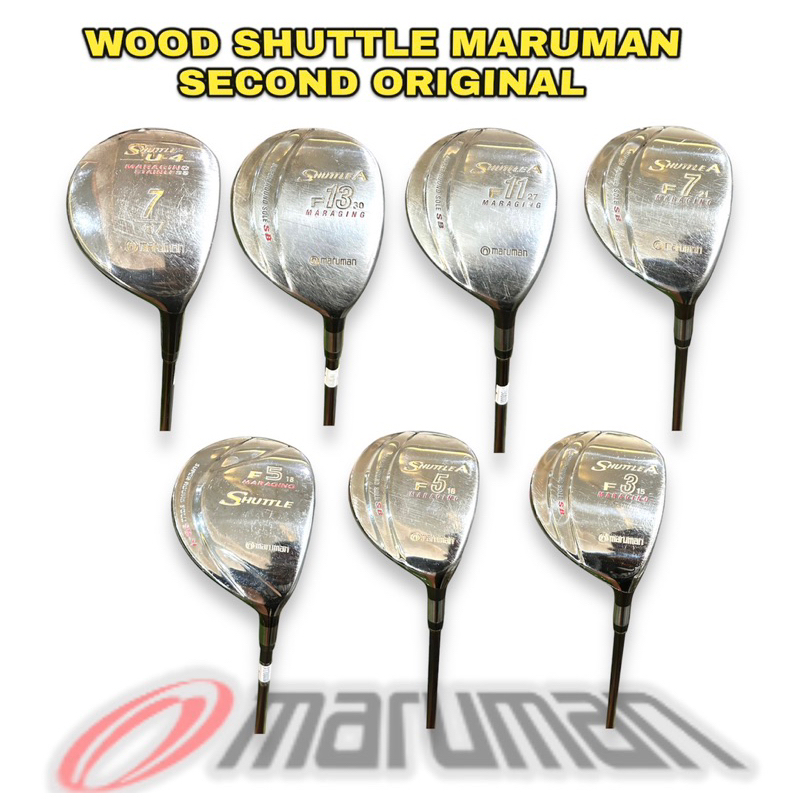 Stick Golf Rescue & Fairway Wood 3 SHUTTLE MARUMAN MARAGING Second Original - Stick golf shuttle mar