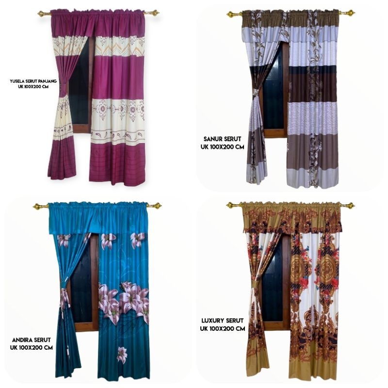 GORDEN SERUT JENDELA PINTU HOMEMADE UKURAN 100x200CM GORDEN MOTIF GORDEN JENDELA PINTU MOTIF
