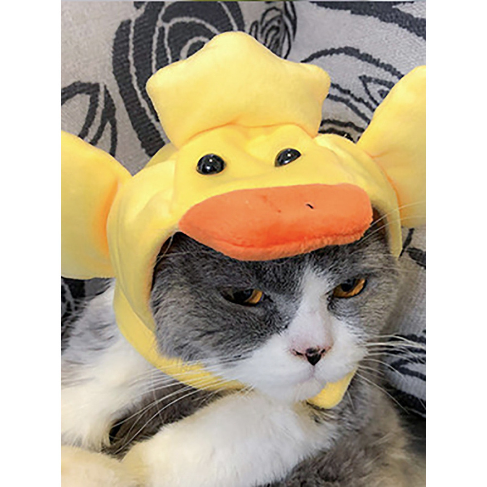KOSTUM KWEK KWEK HAT - Kostum Topi Hewan Kucing Anjing Lucu Unik Desain Bebek