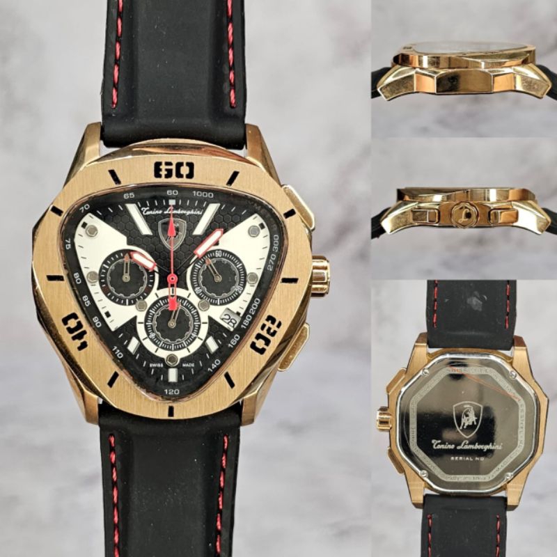 JAM TANGAN PRIA TONINO LAMBORGHINI DORITO CHRONOGRAPH RUBBER QUART