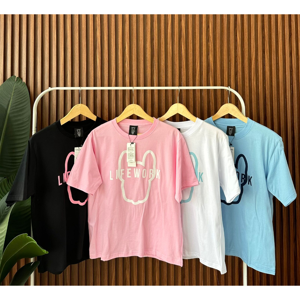 LW korean basic logo tshirt