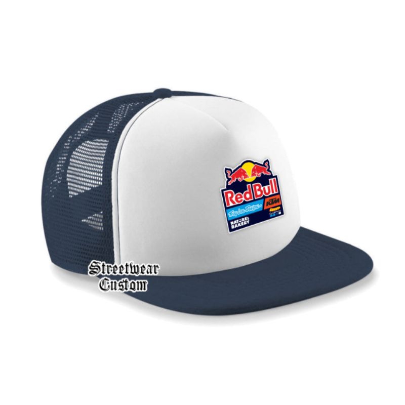 Topi snapback jaring distro / Topi snapback trucker premium - Topi Sponsor MotoGP Redbull KTM TLD Go