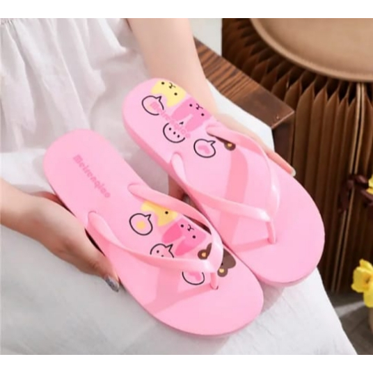 Sandal Jepit Wanita | Flip Flop The Cat09 Lucu