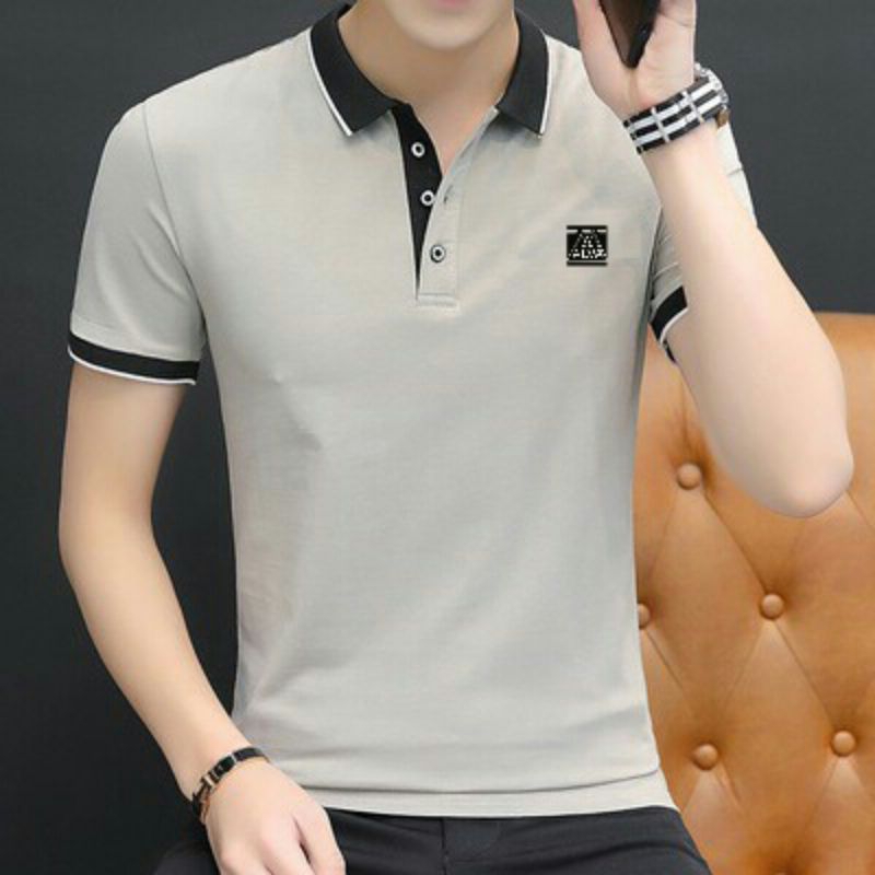 Polo Shirt Pria Wangki pendek Casual Formal Cotton