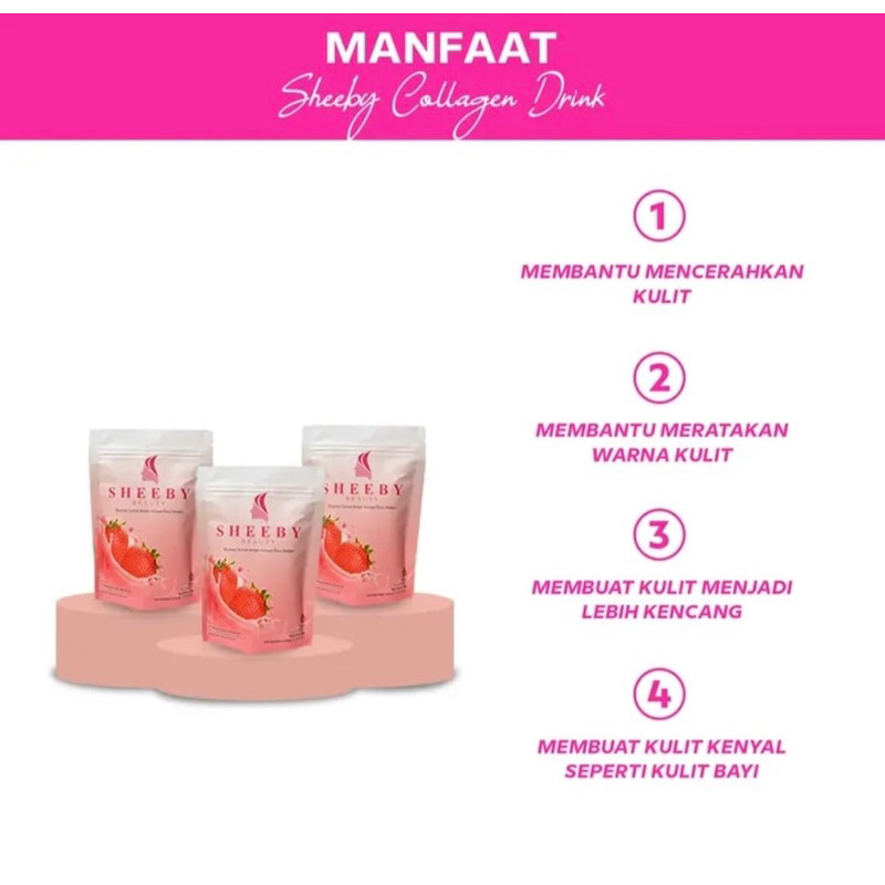 Shebby Beauty 1 pcs minuman collagen &amp; wajah anti aging-anti acne-whutening booster-Gkutathione