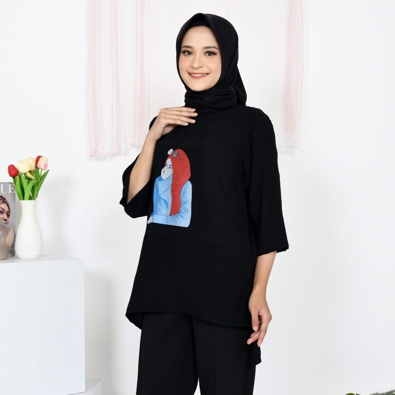 Atasan New  SAIRA BLOUSE SABLON  Big Size ukuran L XL XXL 3XL 4XL