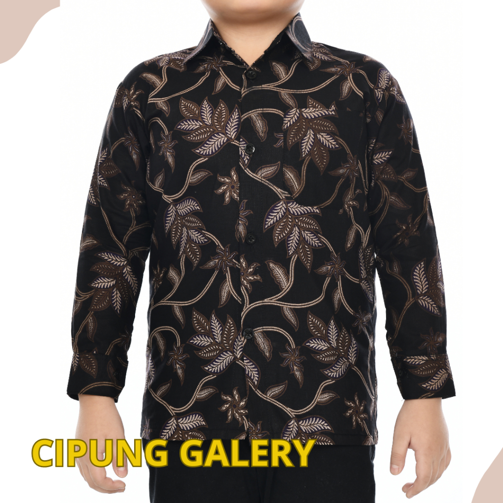 BATIK ANAK 1-15 TAHUN MOTIF KENONGO HITAM