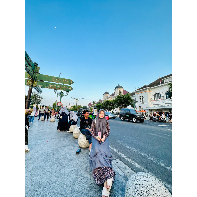 SALE 50% COUPLE AURANY GSA 52. koko AK 11/ aurany diskon. gamis seply murah