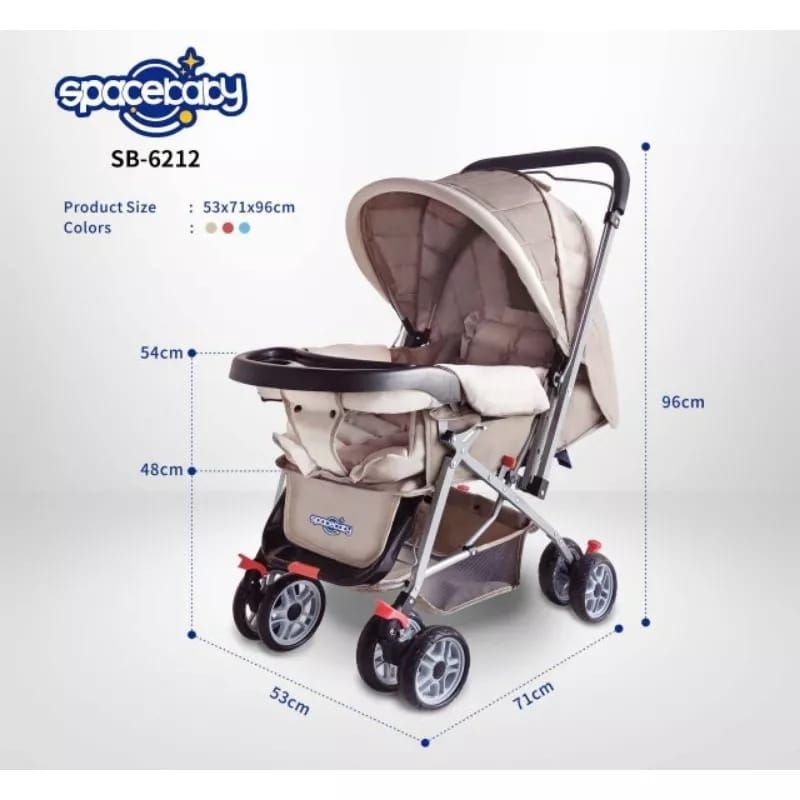 Baby Stroller Bayi anak kereta dorong SpaceBaby SB 6212 stoler stroler
