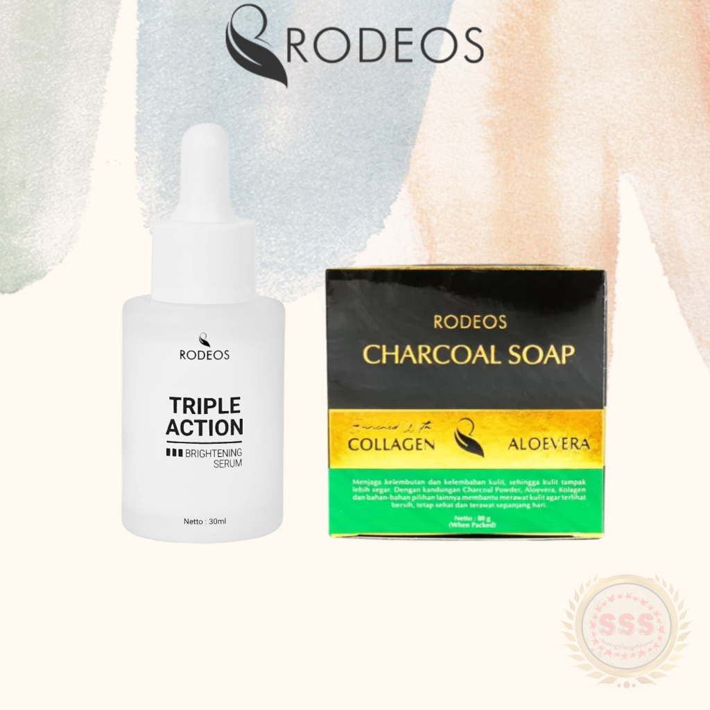 RODEOS Charcoal Soap + Triple Action Brightening Serum