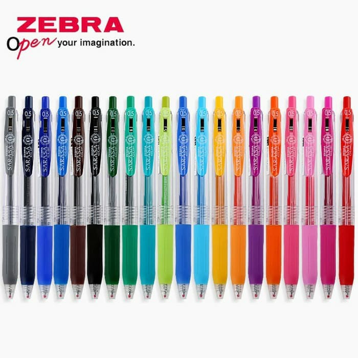 

12pcs Pen Zebra Sarasa Clip JAPAN 0.5 Gel Ink Rollerball / Pulpen Gel