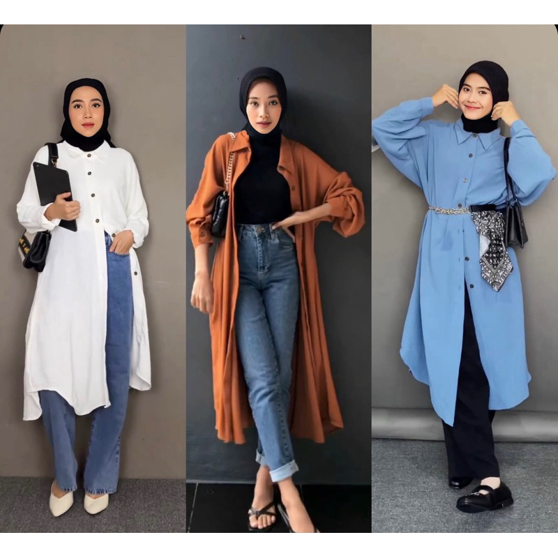 KARA LONG TUNIk/KEMEJA BETWING/KEMEJA WANITA