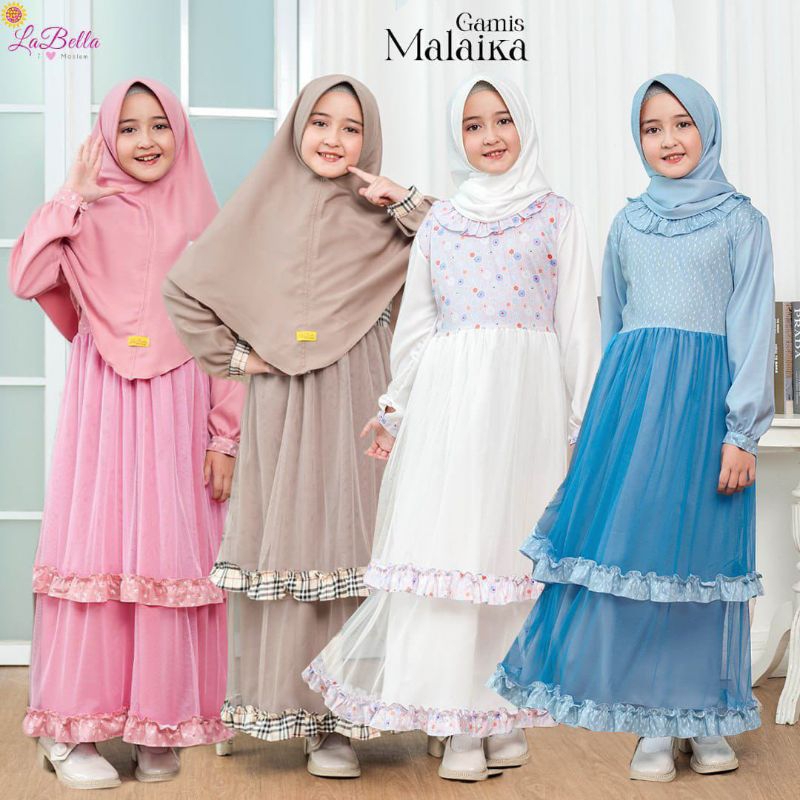 Malaika - Gamis Anak Perempuan / Dress Anak Perempuan by Labella / Gamis Malaika by Labella / Gamis 