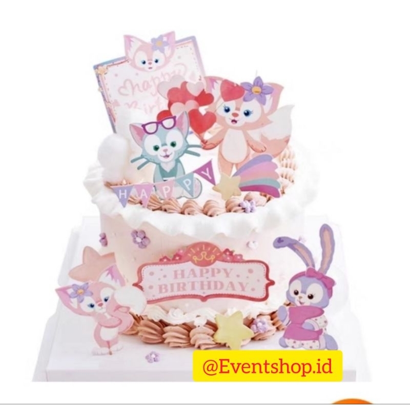 topper stella lou /topper kelinci/ topper disney/topper kue/topper cake/ box kue /box tart/topper pr