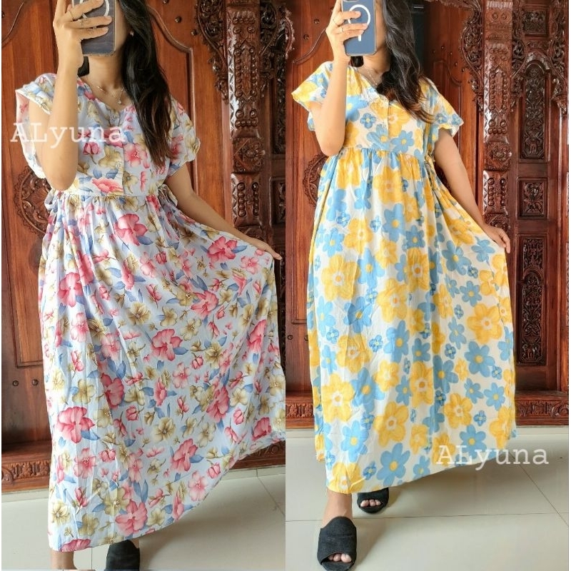 Dress Aruna Dress Daster Nyaman Bumil Busui Frendly