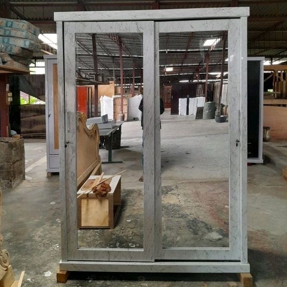 Lemari Pakaian Kayu Hpl 150x200cm Corak Marmer