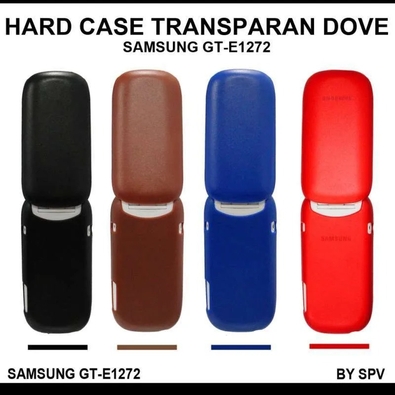 Hard Case Dove Gliter Transparan Casing Samsung Lipat GT-E1272