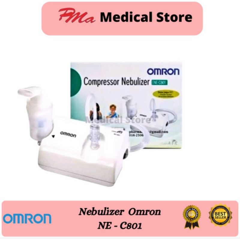 OMRON NEBULIZER NE-C801 / ALAT UAP DEWASA, ANAK DAN BAYI