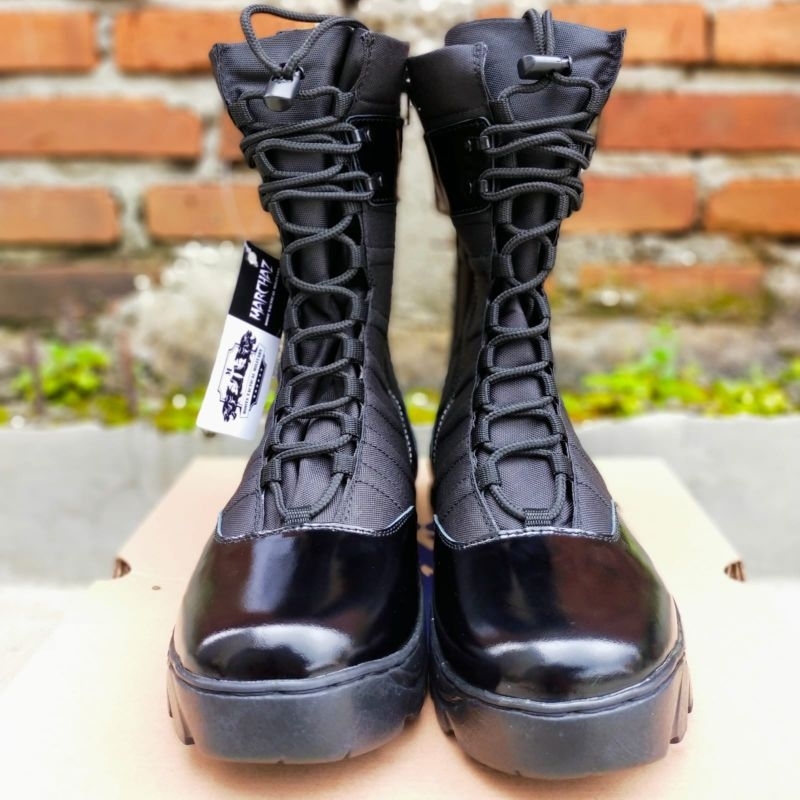 SEPATU PDL NINJA SOL ARMY KULIT SAPI ASLI KILAP GLOSSY MERK MARCHAZ SEPATU PDL DINAS LAPANGAN UNTUK TNI POLRI SECURITY SATPAM