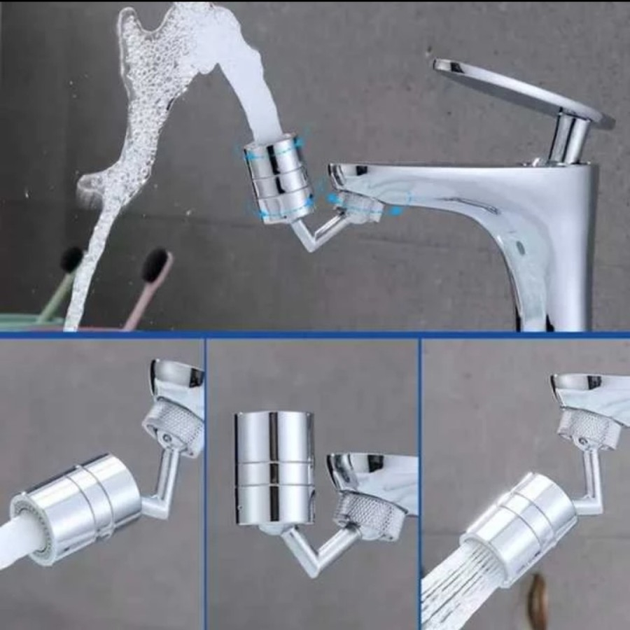 Faucet Extender Sambungan Kepala Kran Segala Arah Wastafel Keran Air A