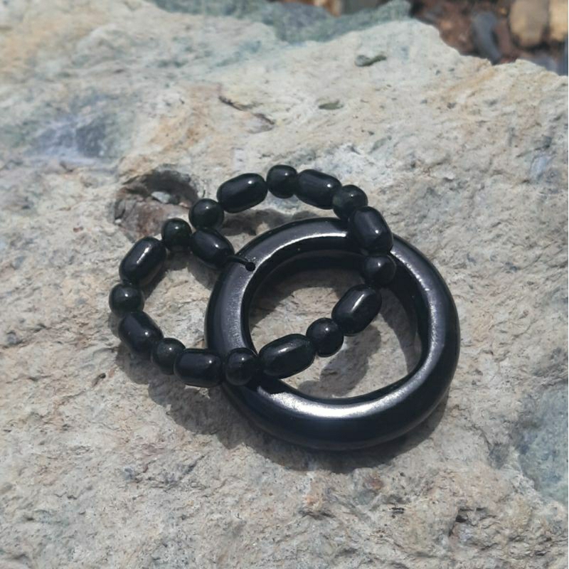 Gelang Set Giok Black Jade Aceh Kesehatan Natural