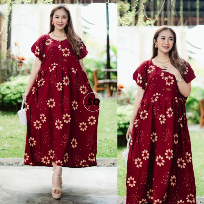 Dress Ibu Hamil Terbaru//Daster Jumbo Wanita Bb 80 kg//Chibi Melati