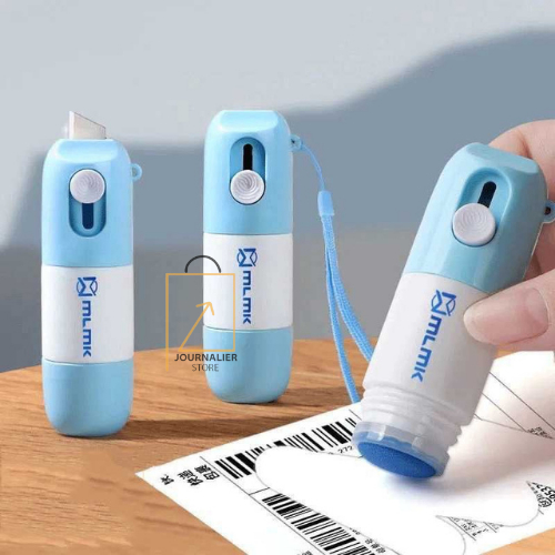 

Stempel Penghapus Resi Label Alamat 2 in 1 Cutter Pembuka Paket Cap 10ml