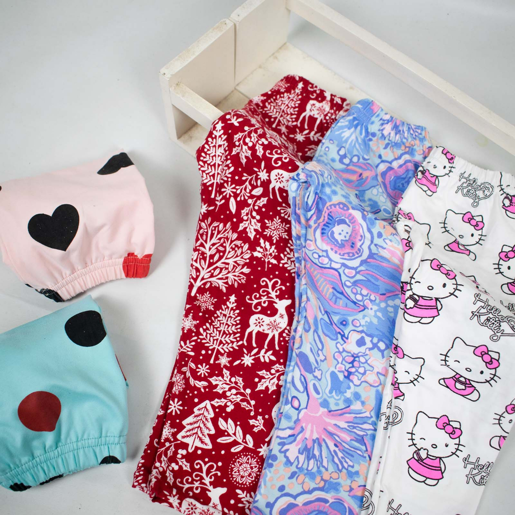 Legging Anak Usia 1-6 thn  Bahan Cotton Strecth Motif Berkualitas Style Anak Cewek