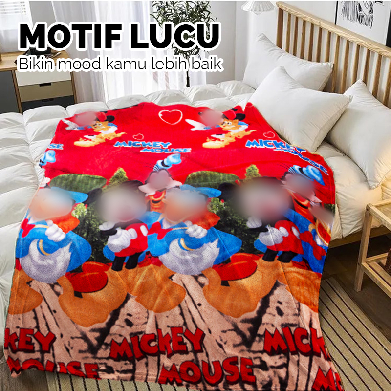 LuxuryParty HK300 Selimut Tebal Motif Dewasa Keren / Selimut Bulu Halus Motif / Selimut Bulu Halus 175x125cm