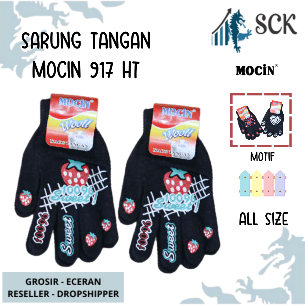 Sarung Tangan MOCIN 917 Motor Dewasa Kombinasi Motif MOCIN 917 / Kaos Tangan Wanita Perempuan / Kaus Tangan Perlengkapan Otomotif - sckmenwear GROSIR