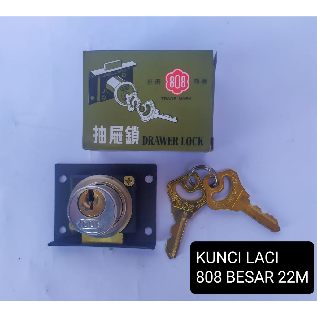 Kunci Laci / Kunci Lemari / Kunci Loker 808 - 22 MM Kuningan ASLI