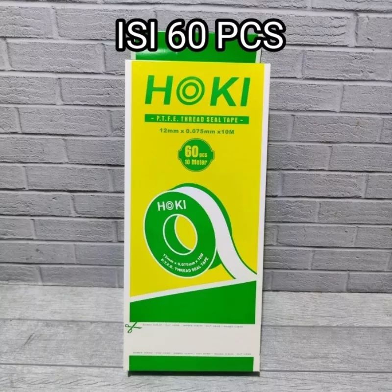 HOKI SEAL TAPE ISOLASI PIPA 10M 12mm FULL GOOD QUALITY BAGUS BERKUALITAS