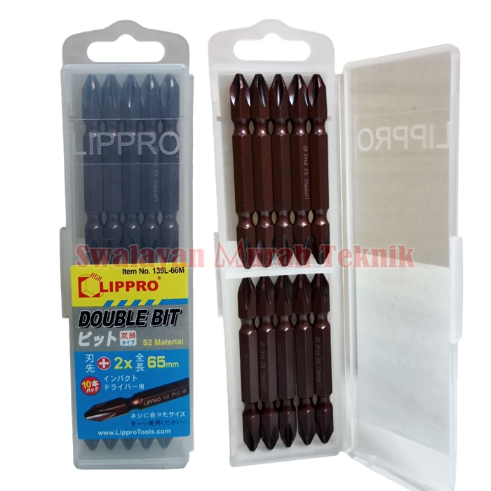 LIPPRO 139L-66M MATA OBENG ANGIN IMPACT S2 +/+ x 65 MM SCREWDRIVER BIT (ECER per Buah)