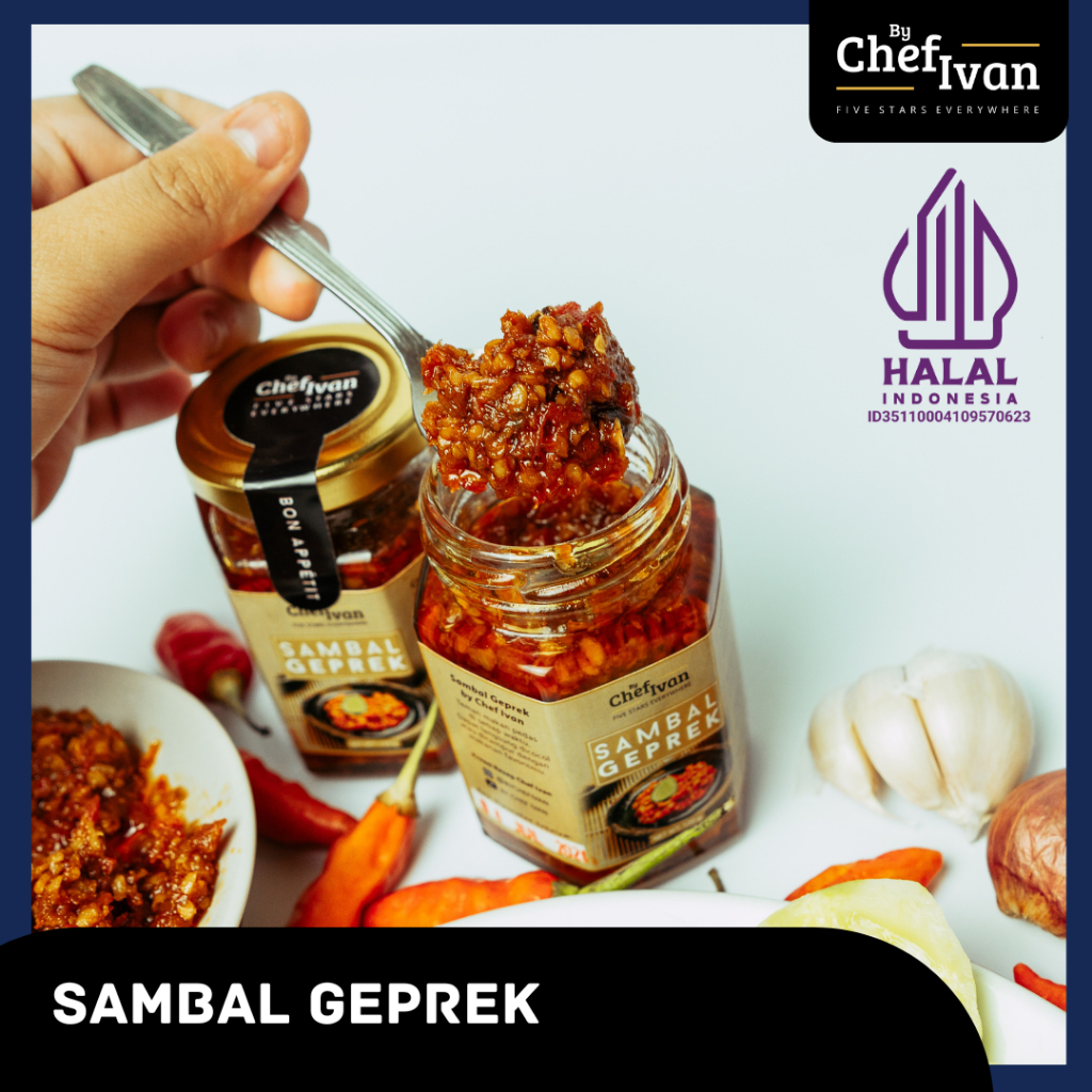 

Sambal Bawang Sambel Pedas Ayam Geprek Instan Siap Saji 120 gr By Chef Ivan