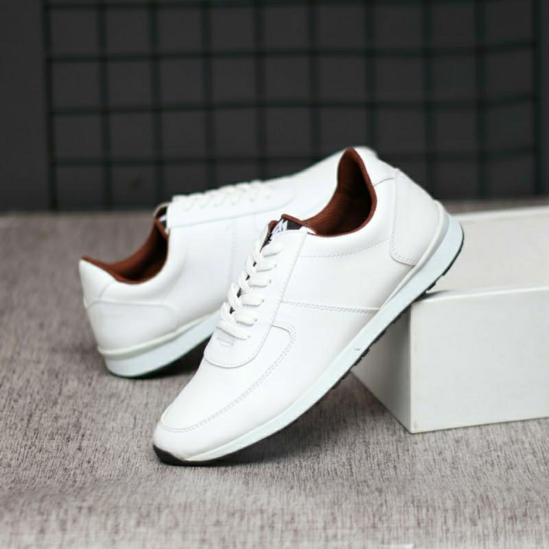 Reylman Allegro Sepatu Sneakers Pria Casual Formal Kerja Kantor Original Spatu Santai Seoatu Main Kasual Sneaker Modern Full Hitam Polos Kets Cowok