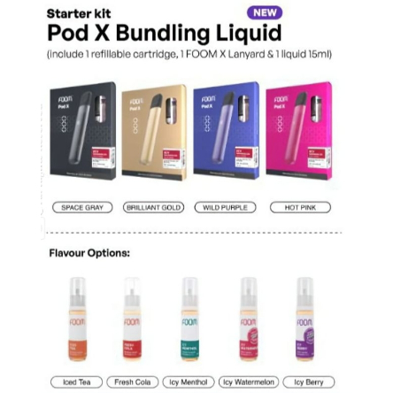 FOOM X POD BUNDLING + LIQUID