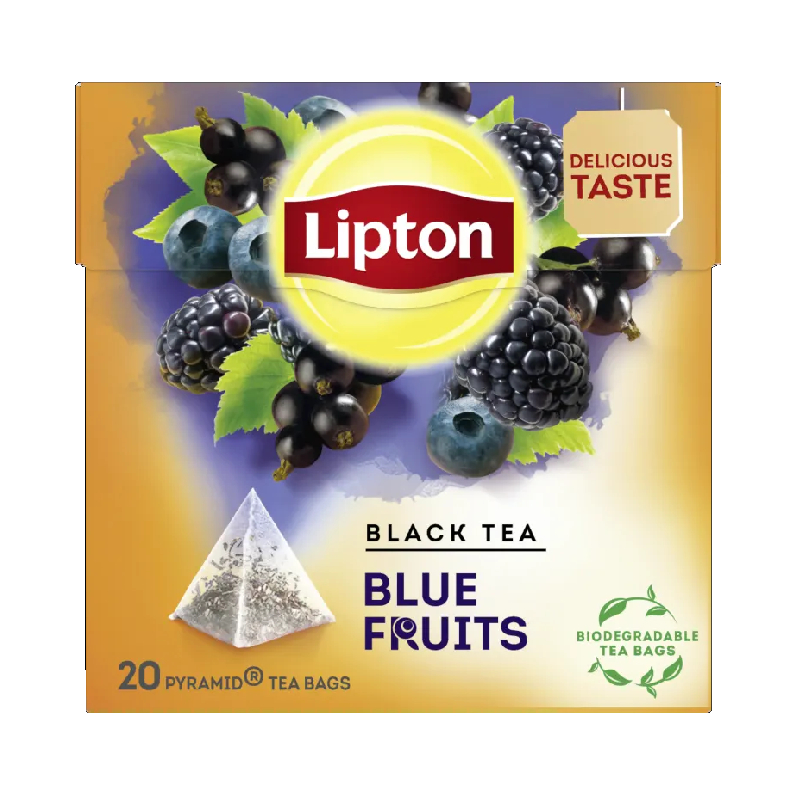 Lipton Black Tea Blue Fruits Pyramid Tea Bags 20 x 1.8 Gram