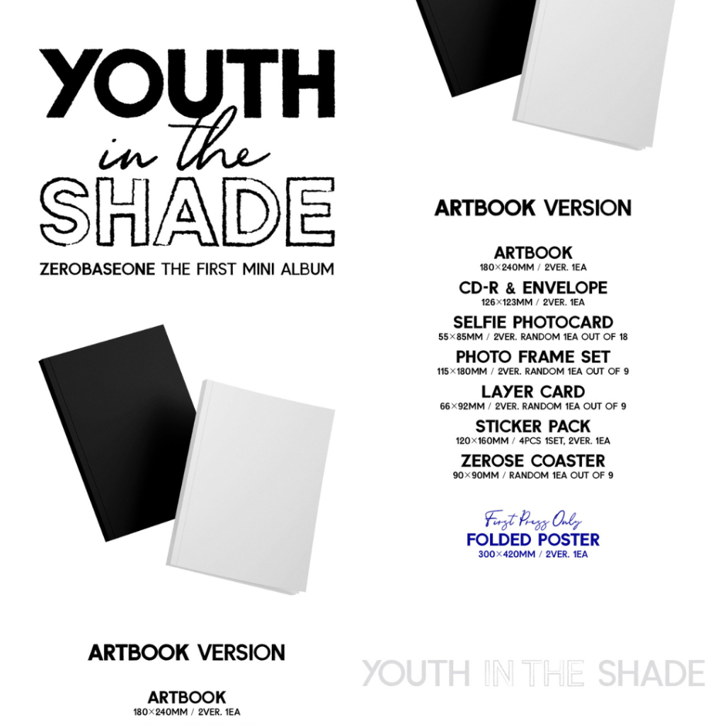 [ OPEN PO | BACA DESKRIPSI ] ZEROBASEONE - The 1st Mini Album [ YOUTH IN THE SHADE ]